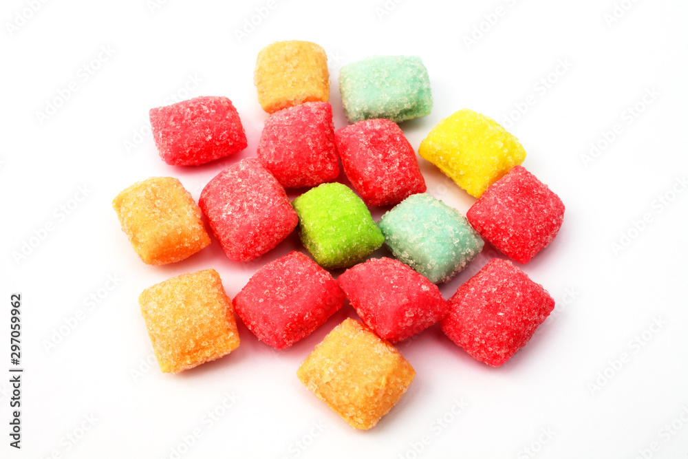 candy caramel on a white background close-up candy caramel on a white background close-up