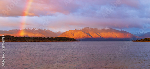 Sunrise at Te Anau lake, South Island, New Zealand © NMint