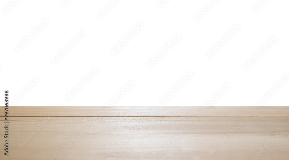 Naklejka premium wood table texture on isolate white background