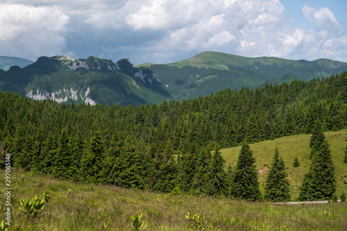 Beautiful landscape with mountains in Transylvania  Romania  Europe.