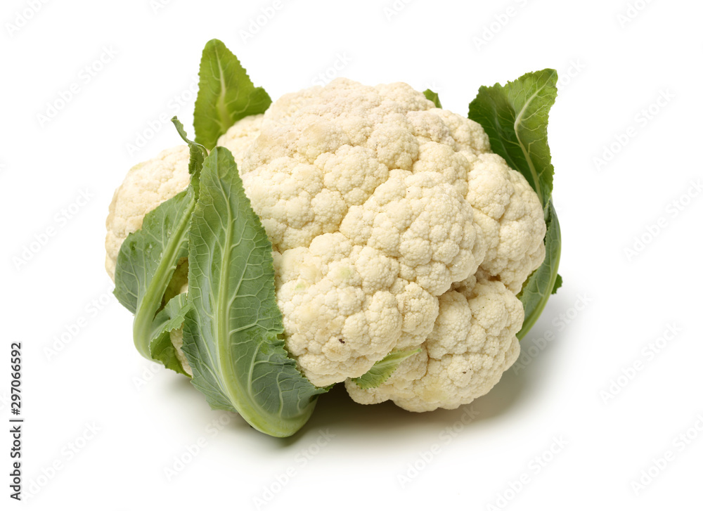 Fresh cauliflower on white background Fresh cauliflower on white background
