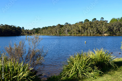 A view of the Wentworth Falls Lake in the Blue Mountains west of Sydney.