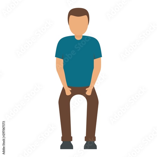 Man want to stay icon. Flat illustration of man want to stay vector icon for web design