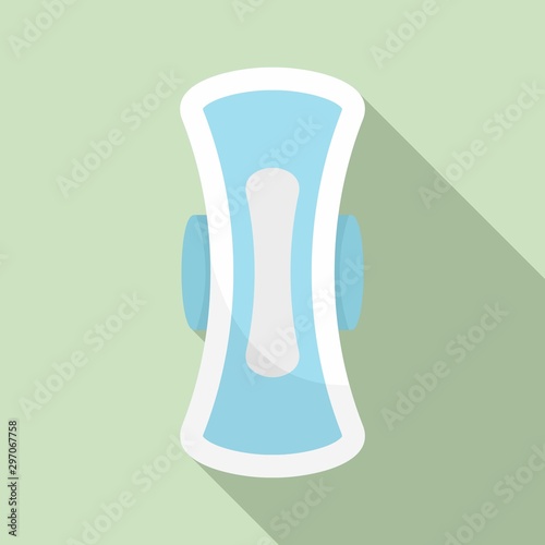 Woman pad icon. Flat illustration of woman pad vector icon for web design