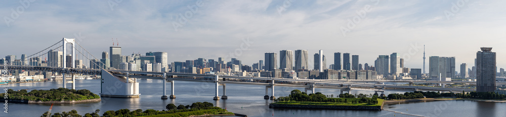 Tokyo Tower Rainbow bridge panorama