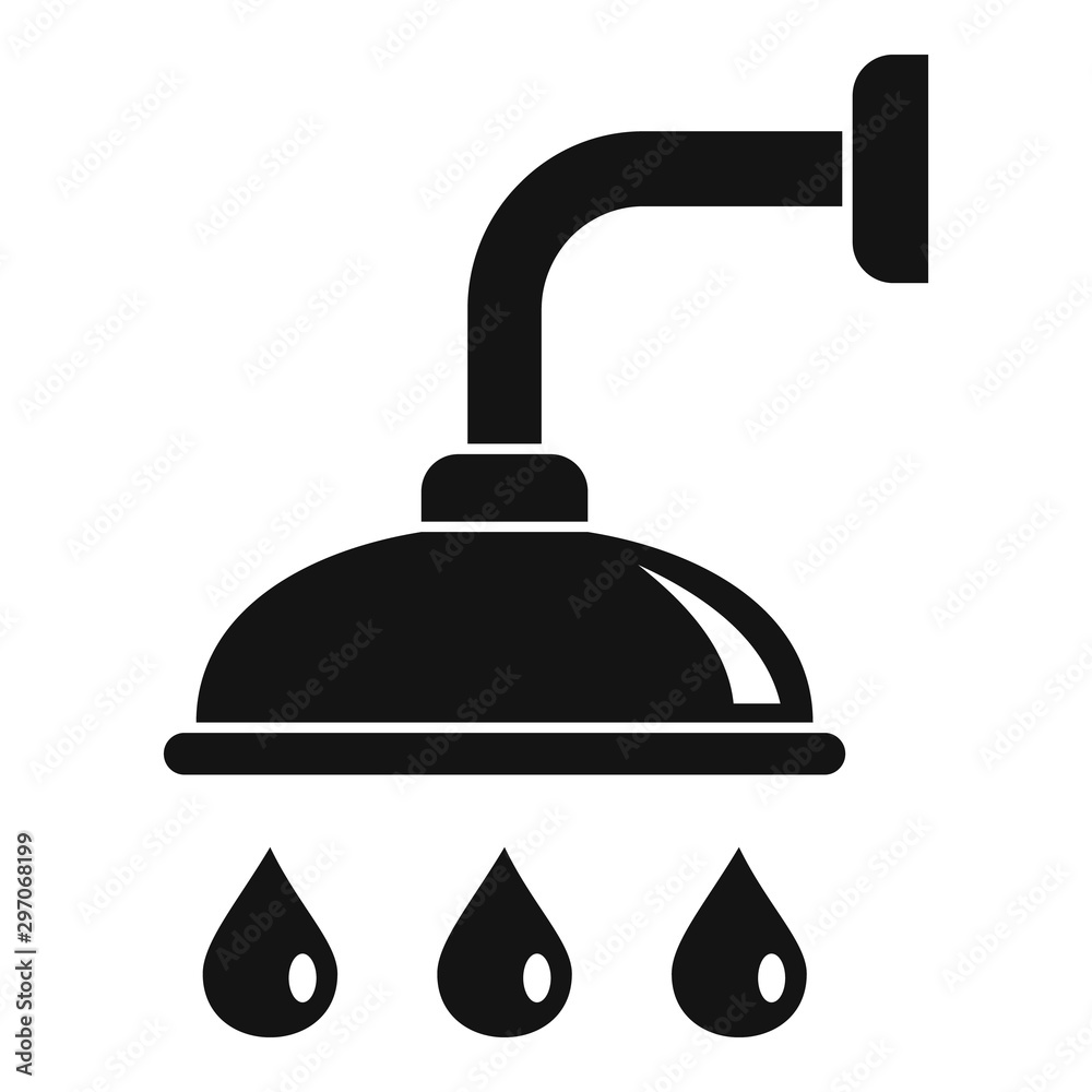 Shower icon. Simple illustration of shower vector icon for web design isolated on white background Shower icon. Simple illustration of shower vector icon for web design isolated on white background