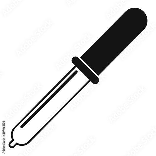 Medical pipette icon. Simple illustration of medical pipette vector icon for web design isolated on white background © anatolir