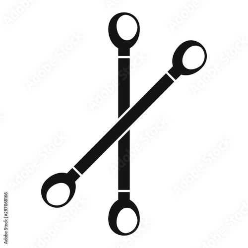 Ear sticks icon. Simple illustration of ear sticks vector icon for web design isolated on white background