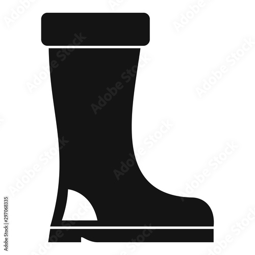 Rubber boot icon. Simple illustration of rubber boot vector icon for web design isolated on white background