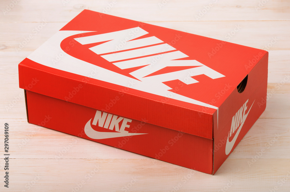 Red Nike shoes box Photos | Adobe Stock