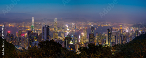 Panoramic view Hong Kong city