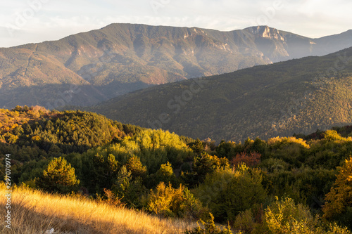 The Red Wall and Bezovo peaks at Rhodope Mountains, Bulgaria photo