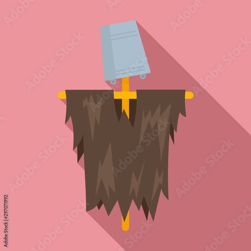Scarecrow icon. Flat illustration of scarecrow vector icon for web design
