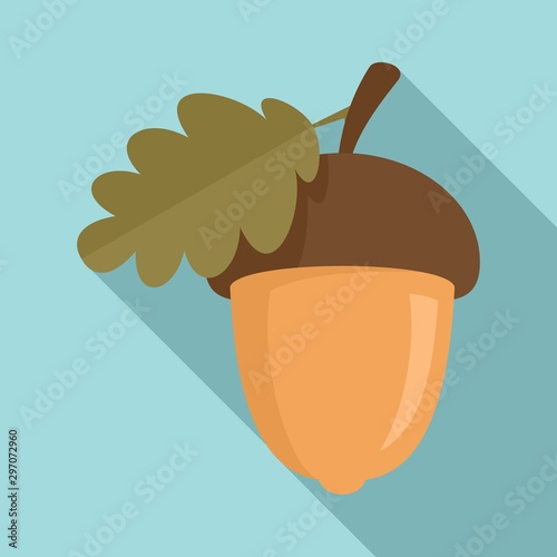 Acorn icon. Flat illustration of acorn vector icon for web design