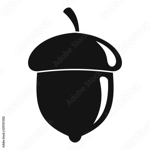 Acorn nut icon. Simple illustration of acorn nut vector icon for web design isolated on white background