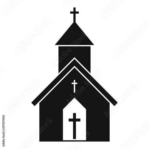 Rural church icon. Simple illustration of rural church vector icon for web design isolated on white background
