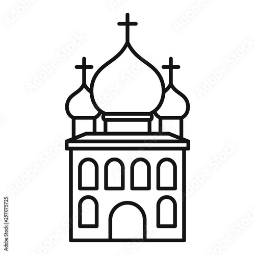 Orthodox church icon. Outline orthodox church vector icon for web design isolated on white background