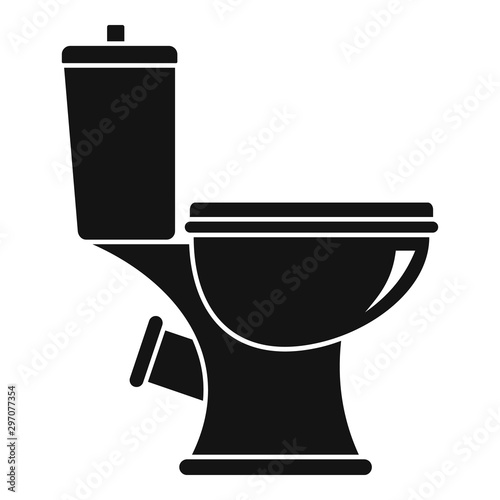 Toilet icon. Simple illustration of toilet vector icon for web design isolated on white background