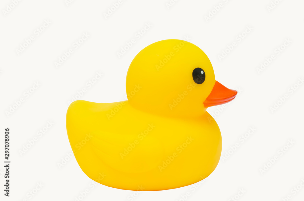 yellow rubber duck on white background. yellow rubber duck on white background.