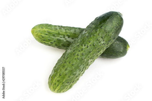 Fresh, tasty Cucumber isolated on white background.