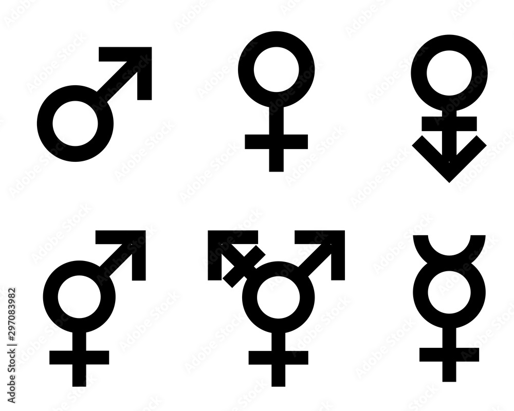 Obraz premium Geschlecht Symbole