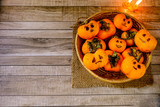 Halloween Pumpkin Concept And Ghosts