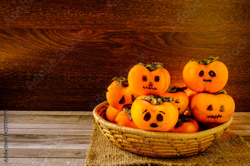 Halloween Pumpkin Concept And Ghosts