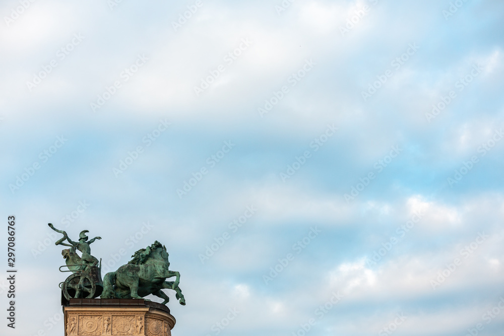 Heroes Square, in Budapest. Heroes Square, in Budapest.