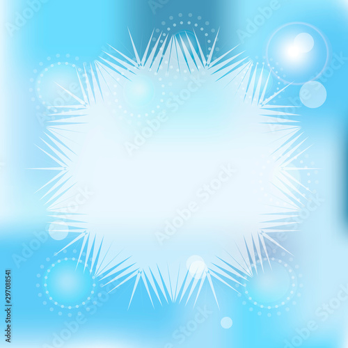 blue christmas background with snowflakes and place for text