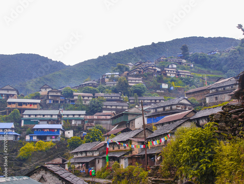 Largest Gurung village of Nepal : Bhujung, Lamjung photo