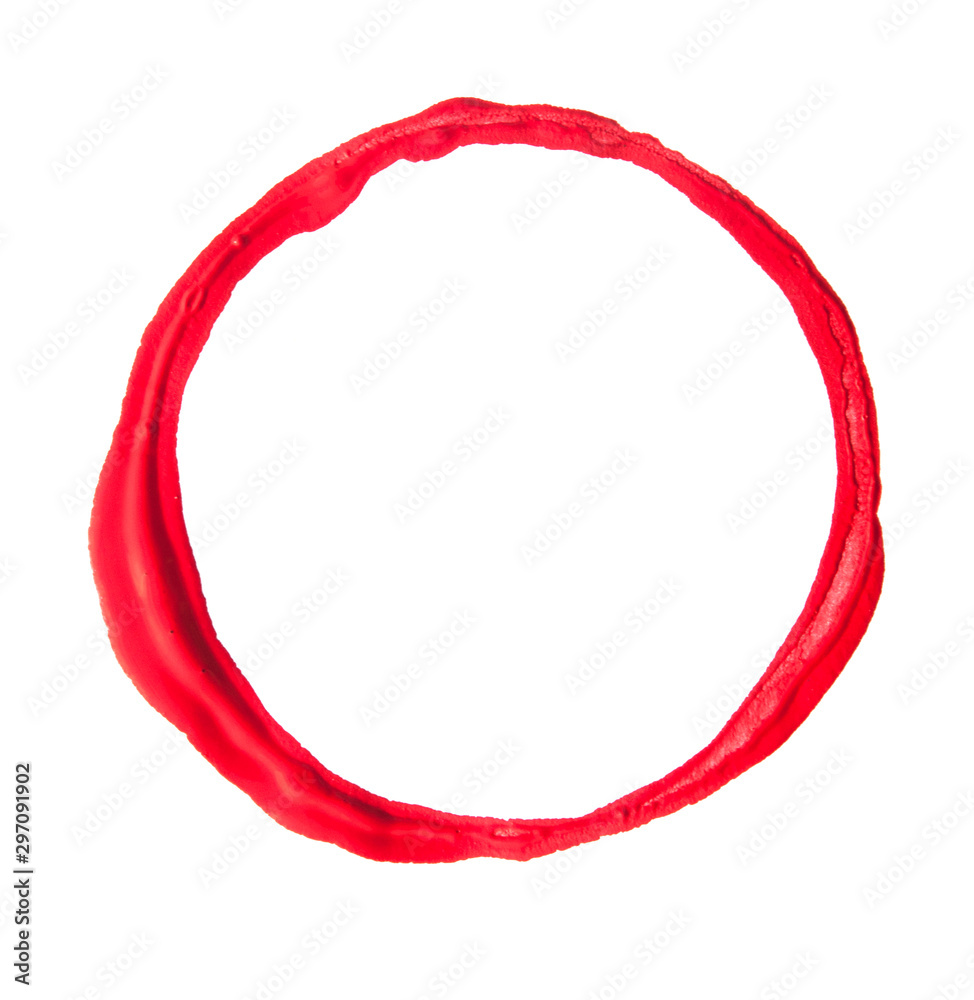 Round circle frame as a design element, made with a paint stroke, composition isolated over the white background . Round circle frame as a design element, made with a paint stroke, composition isolated over the white background .