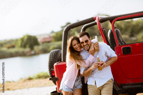 Young woman and man having ...