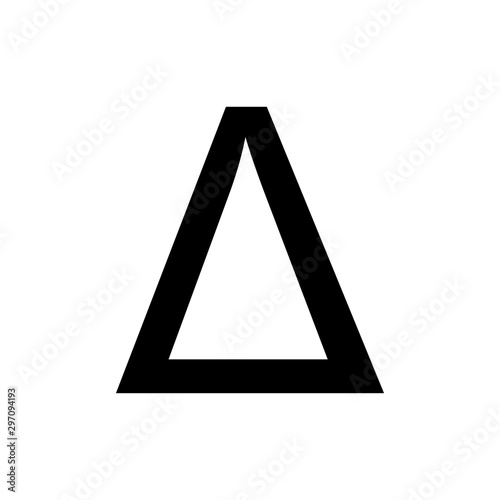 Greek Alphabet : Delta signage icon