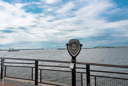 Verrazzano-Narrows Bridge & a telescope