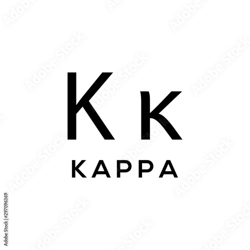 Greek alphabet : kappa signage icon photo