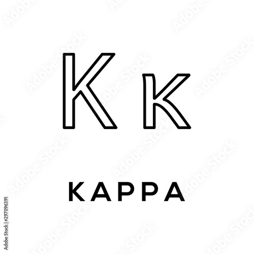 Greek alphabet : kappa signage icon