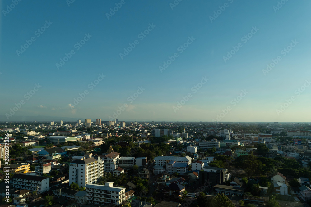 Horizon line In the city of Chiang Mai, Thailand Horizon line In the city of Chiang Mai, Thailand