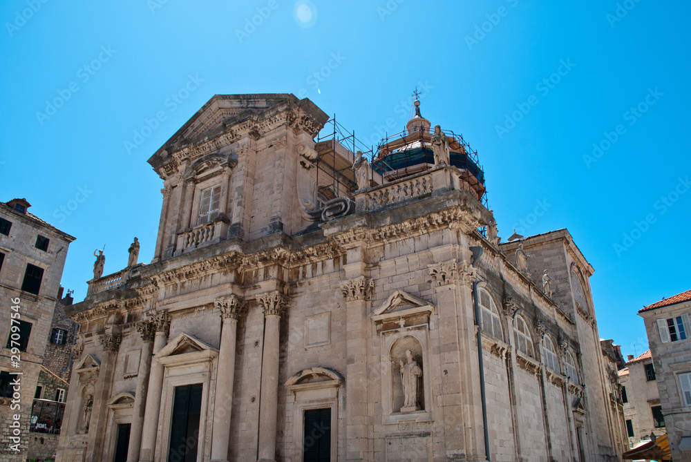 Dubrovnik Cathedral, Croatia, in the old town of the city