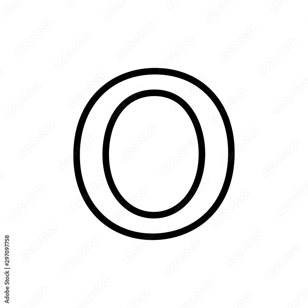 Greek alphabet : Omicron signage icon Greek alphabet : Omicron signage icon