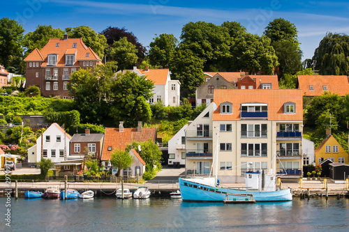  sailingboats at the port of Sonderborg, Sonderborg, Denmark, Europe photo