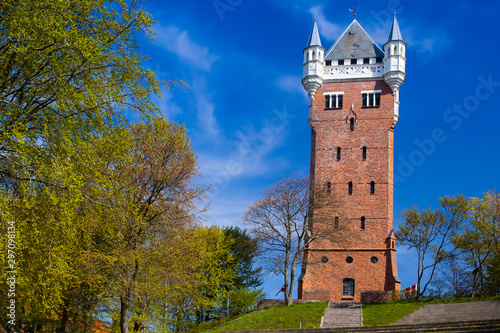 The ancient historical water tower of Esbjerg, Juetland, Denmark, Europe photo