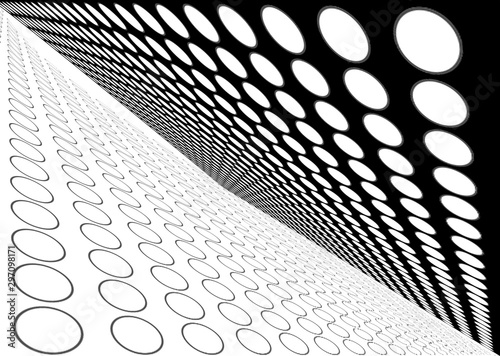 Modern seamless black and white circle pattern
