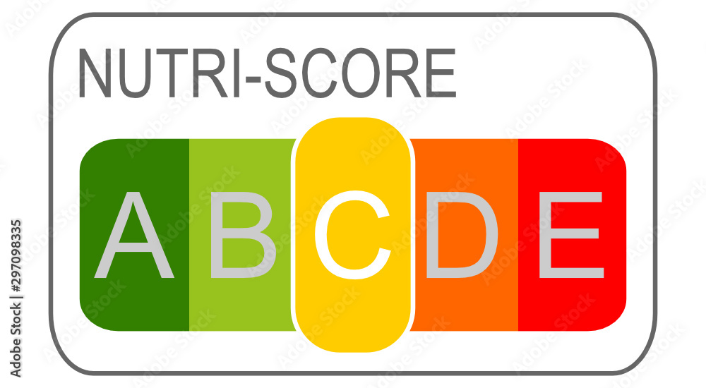 Nutri-Score Label, 5-colour Nutrition Label - illustration Nutri-Score Label, 5-colour Nutrition Label - illustration