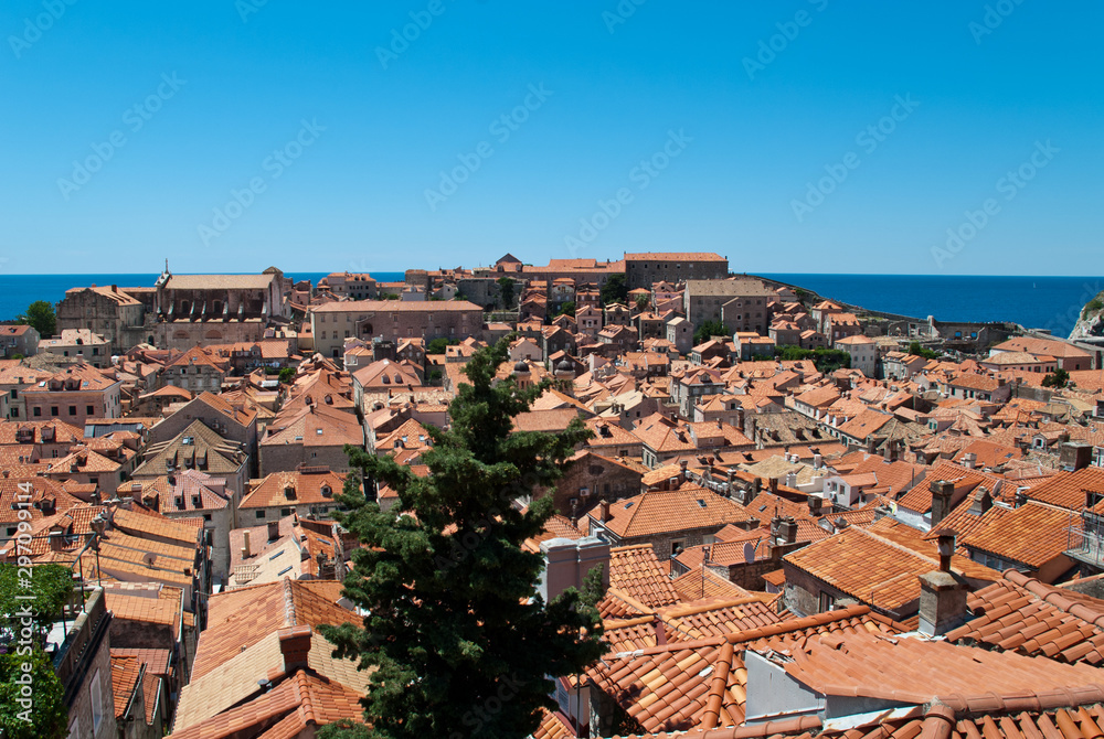 View over the roofs of Dubrovnik's old city.