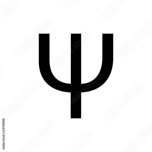 Greek alphabet : psi signage icon photo