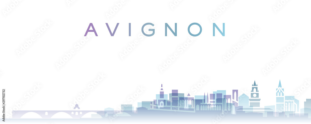 Avignon Transparent Layers Gradient Landmarks Skyline