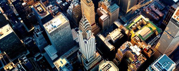 Fototapete Manhattan Midtown Manhattan Luftaufnahme bei Tag  © Tierney