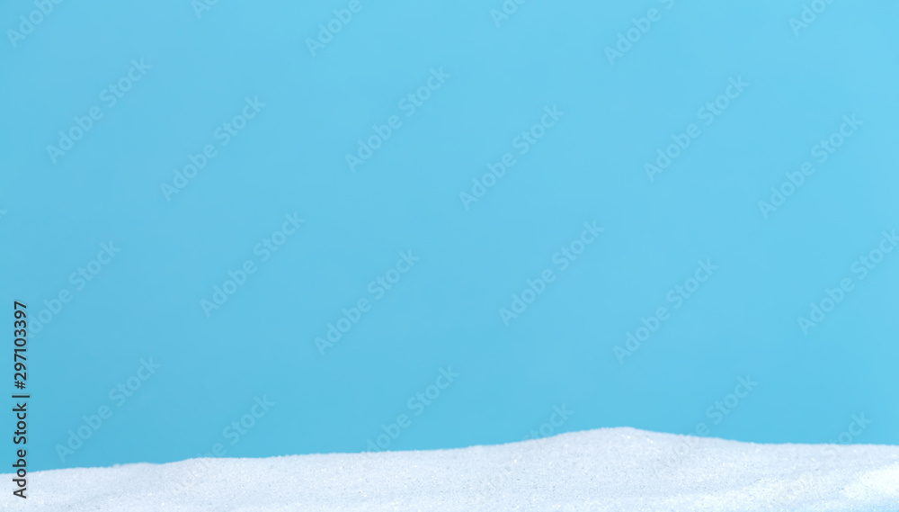 Fototapeta premium Blue sky in a snow covered landscape