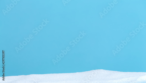 Blue sky in a snow covered landscape