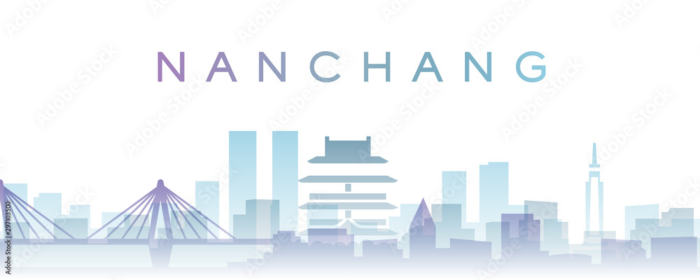 Nanchang Transparent Layers Gradient Landmarks Skyline